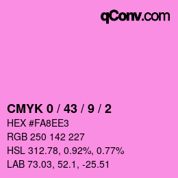 Color code: CMYK 0 / 43 / 9 / 2 | qconv.com