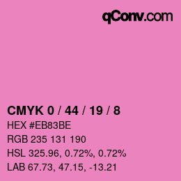 Color code: CMYK 0 / 44 / 19 / 8 | qconv.com