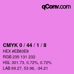 Color code: CMYK 0 / 44 / 1 / 8 | qconv.com