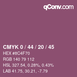 Color code: CMYK 0 / 44 / 20 / 45 | qconv.com
