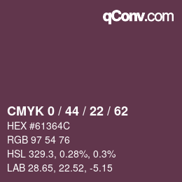 Color code: CMYK 0 / 44 / 22 / 62 | qconv.com