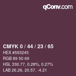 颜色代码: CMYK 0 / 44 / 23 / 65 | qconv.com