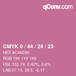 Color code: CMYK 0 / 44 / 24 / 23 | qconv.com