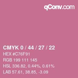 Color code: CMYK 0 / 44 / 27 / 22 | qconv.com