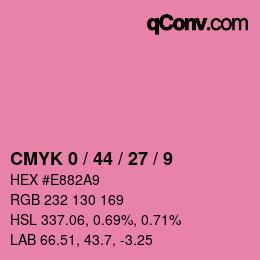 Código de color: CMYK 0 / 44 / 27 / 9 | qconv.com