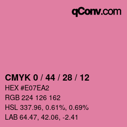 カラーコード: CMYK 0 / 44 / 28 / 12 | qconv.com
