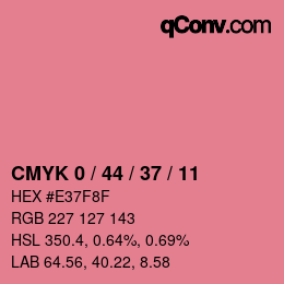 Código de color: CMYK 0 / 44 / 37 / 11 | qconv.com