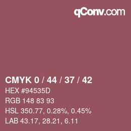 颜色代码: CMYK 0 / 44 / 37 / 42 | qconv.com
