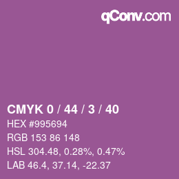 Color code: CMYK 0 / 44 / 3 / 40 | qconv.com