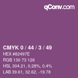Color code: CMYK 0 / 44 / 3 / 49 | qconv.com