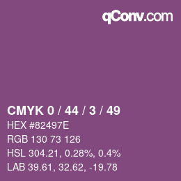 Color code: CMYK 0 / 44 / 3 / 49 | qconv.com