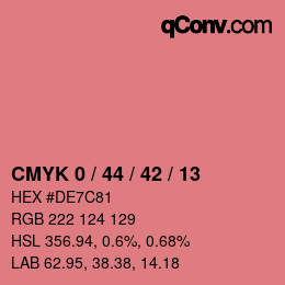 Código de color: CMYK 0 / 44 / 42 / 13 | qconv.com