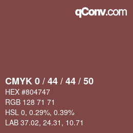 Color code: CMYK 0 / 44 / 44 / 50 | qconv.com