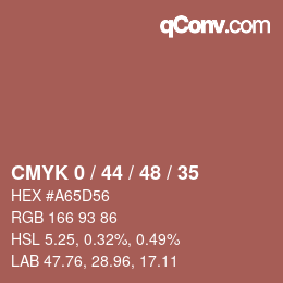 Color code: CMYK 0 / 44 / 48 / 35 | qconv.com