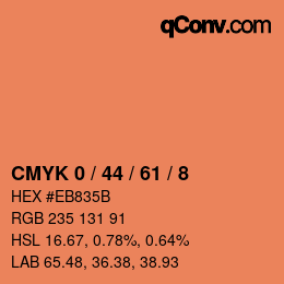 Color code: CMYK 0 / 44 / 61 / 8 | qconv.com