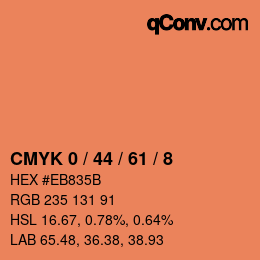 カラーコード: CMYK 0 / 44 / 61 / 8 | qconv.com
