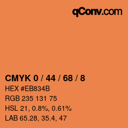 颜色代码: CMYK 0 / 44 / 68 / 8 | qconv.com