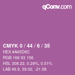Color code: CMYK 0 / 44 / 6 / 35 | qconv.com