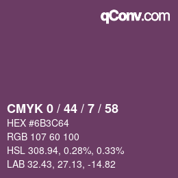 Color code: CMYK 0 / 44 / 7 / 58 | qconv.com