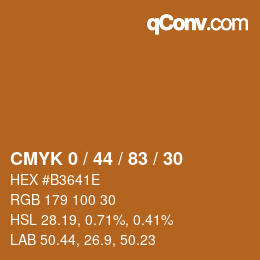 Color code: CMYK 0 / 44 / 83 / 30 | qconv.com