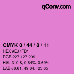 颜色代码: CMYK 0 / 44 / 8 / 11 | qconv.com