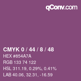 Color code: CMYK 0 / 44 / 8 / 48 | qconv.com