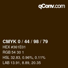 Color code: CMYK 0 / 44 / 98 / 79 | qconv.com