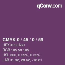 Farbcode: CMYK 0 / 45 / 0 / 59 | qconv.com