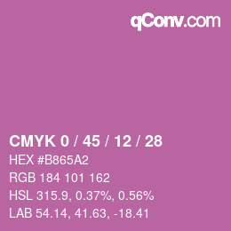 Color code: CMYK 0 / 45 / 12 / 28 | qconv.com