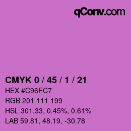 カラーコード: CMYK 0 / 45 / 1 / 21 | qconv.com