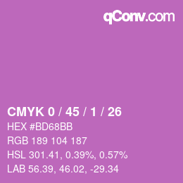 Color code: CMYK 0 / 45 / 1 / 26 | qconv.com