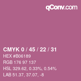 Color code: CMYK 0 / 45 / 22 / 31 | qconv.com
