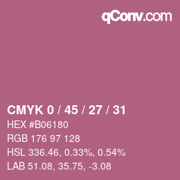 Color code: CMYK 0 / 45 / 27 / 31 | qconv.com