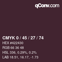 Color code: CMYK 0 / 45 / 27 / 74 | qconv.com