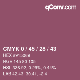 颜色代码: CMYK 0 / 45 / 28 / 43 | qconv.com