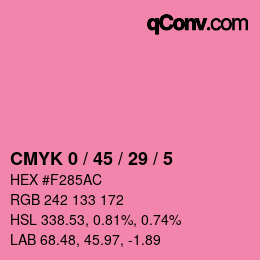 Código de color: CMYK 0 / 45 / 29 / 5 | qconv.com