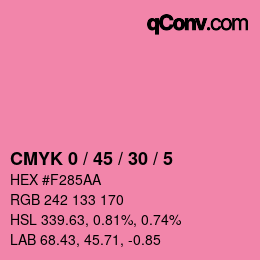 颜色代码: CMYK 0 / 45 / 30 / 5 | qconv.com
