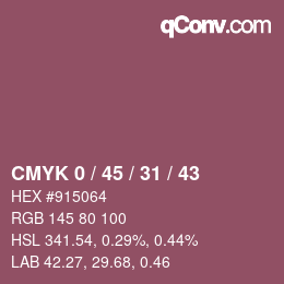 Color code: CMYK 0 / 45 / 31 / 43 | qconv.com