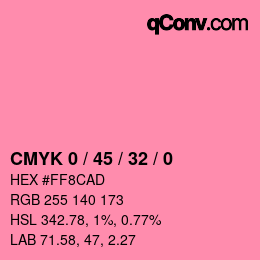 Color code: CMYK 0 / 45 / 32 / 0 | qconv.com