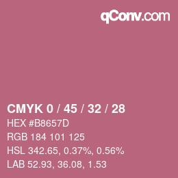 Color code: CMYK 0 / 45 / 32 / 28 | qconv.com
