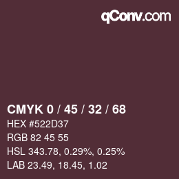 Color code: CMYK 0 / 45 / 32 / 68 | qconv.com