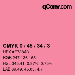 颜色代码: CMYK 0 / 45 / 34 / 3 | qconv.com