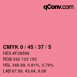 Color code: CMYK 0 / 45 / 37 / 5 | qconv.com
