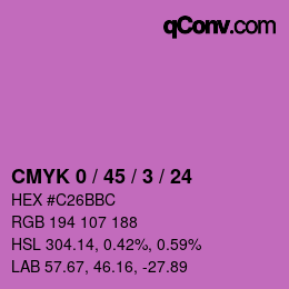 Color code: CMYK 0 / 45 / 3 / 24 | qconv.com