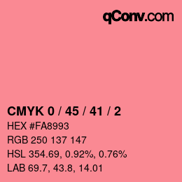 Color code: CMYK 0 / 45 / 41 / 2 | qconv.com