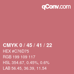 Color code: CMYK 0 / 45 / 41 / 22 | qconv.com