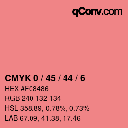 Color code: CMYK 0 / 45 / 44 / 6 | qconv.com