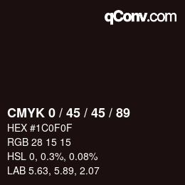 颜色代码: CMYK 0 / 45 / 45 / 89 | qconv.com