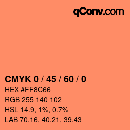 Color code: CMYK 0 / 45 / 60 / 0 | qconv.com