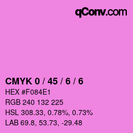 颜色代码: CMYK 0 / 45 / 6 / 6 | qconv.com